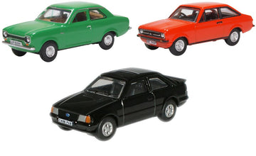Oxford Ford Escort Set Mk1/Mk2/XR3i (3 piece) 76SET70